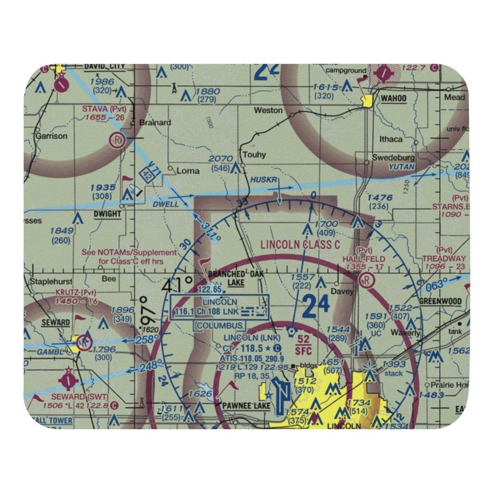 Polaks Sky Ranch Airport (NE24) VFR Sectional Mouse Pad 