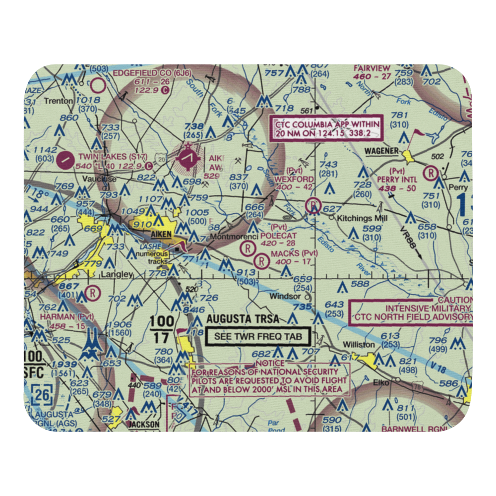 Polecat Aerodrome (SC67) VFR Sectional Mouse Pad 