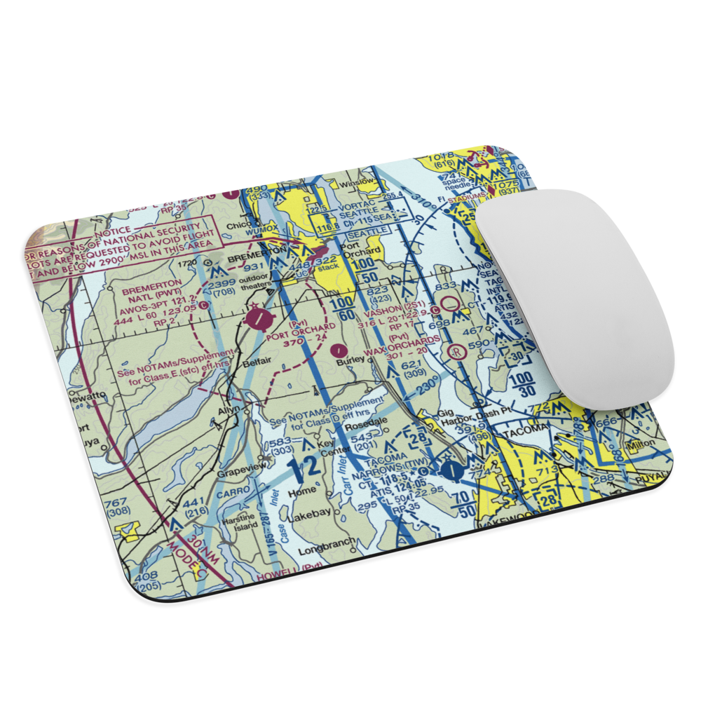 Port Orchard Airport (4WA9) VFR Sectional Mouse Pad 