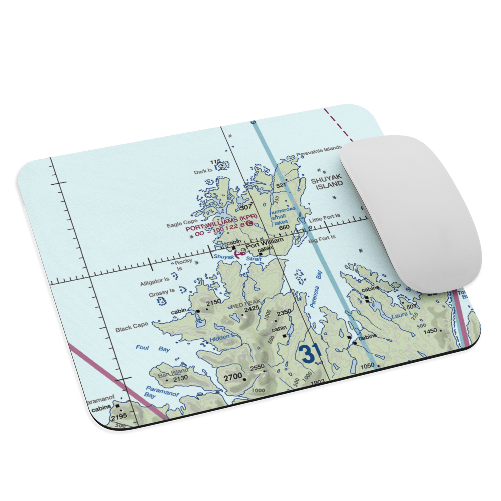 Port Williams Seaplane Base (KPR) VFR Sectional Mouse Pad 