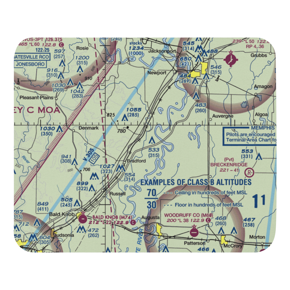 Possum Grape Exit (POSG) VFR Sectional Mouse Pad 