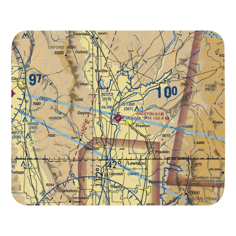 Preston Airport (U10) VFR Sectional Mouse Pad 