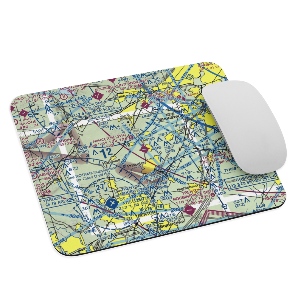 Princeton Airport (39N) VFR Sectional Mouse Pad 