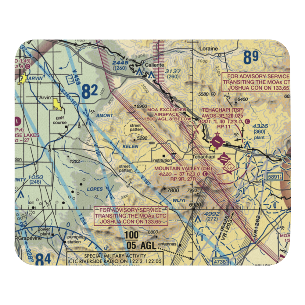 Psk Ranch Airport (9CA0) VFR Sectional Mouse Pad 