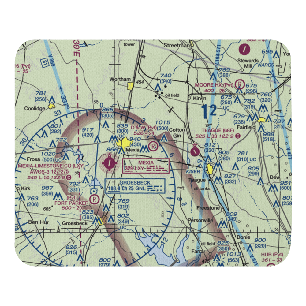 Pt Enterprise D&W Ranch Airport (11TS) VFR Sectional Mouse Pad 