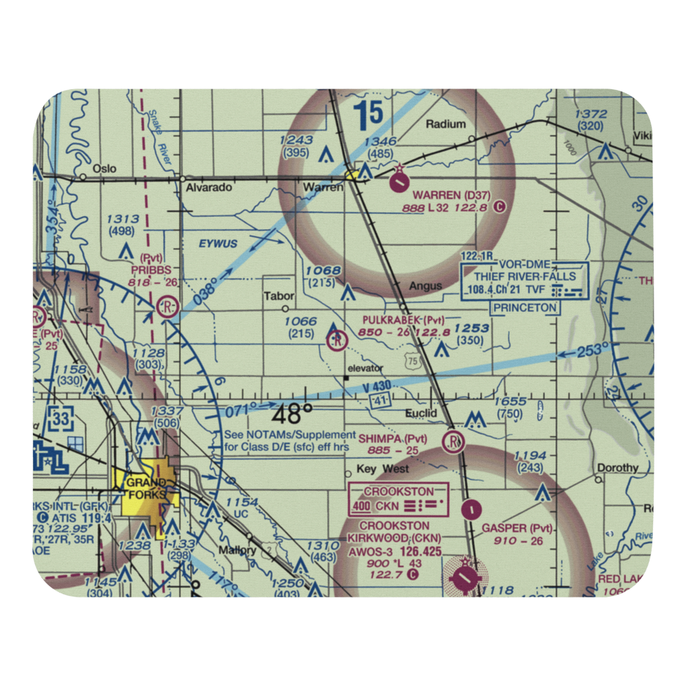 Pulkrabek Private Landing Field (MN06) VFR Sectional Mouse Pad 