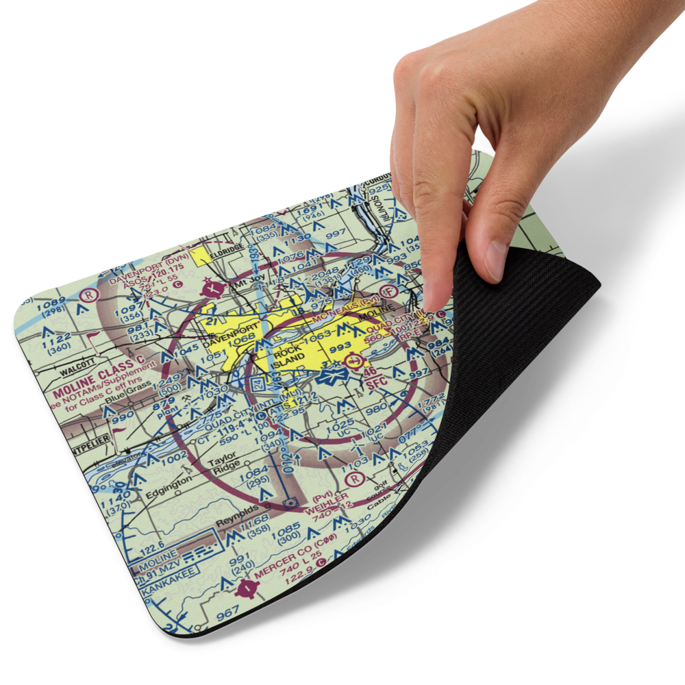 Quad-City Seaplane Base (I04) VFR Sectional Mouse Pad 