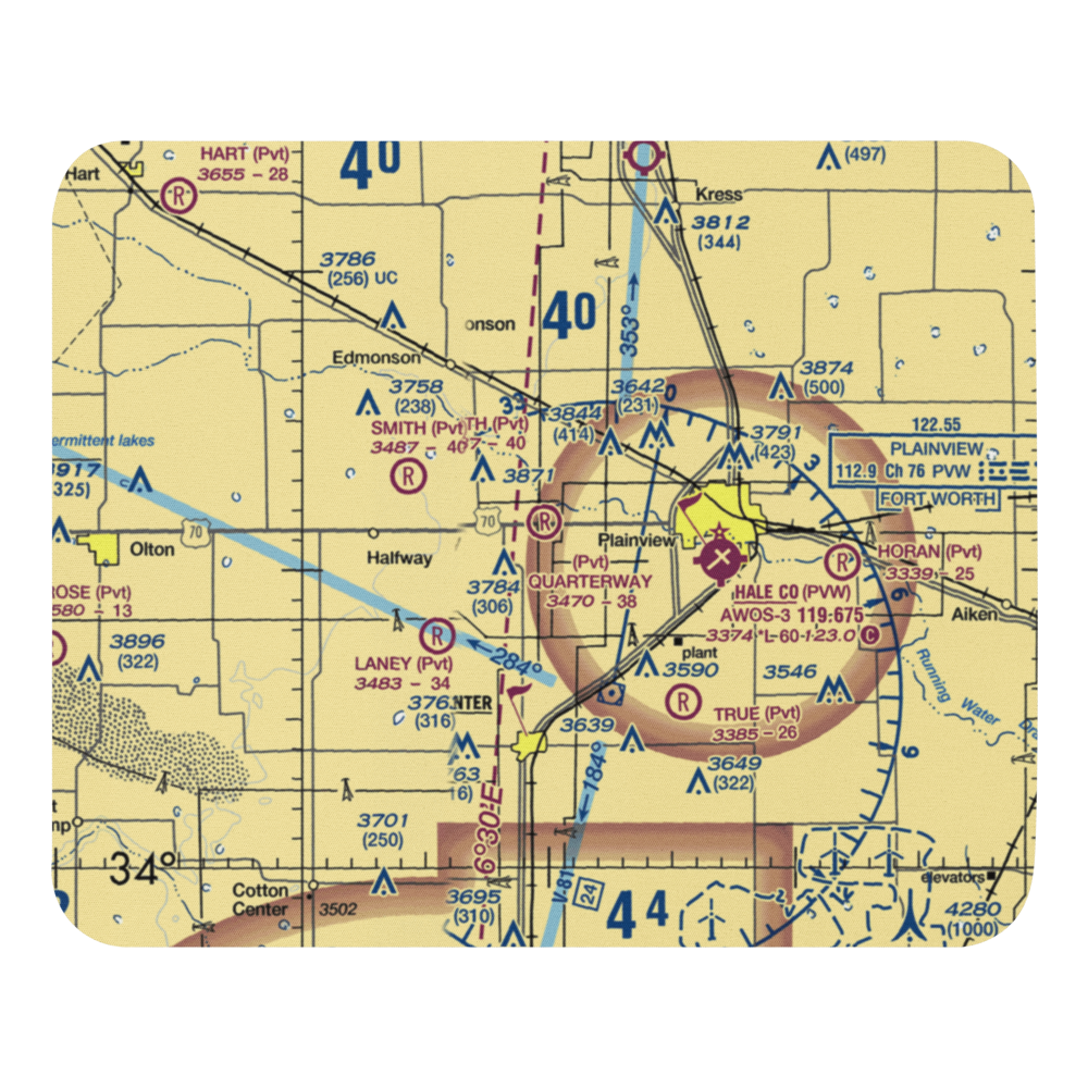 Quarterway Airport (7TA3) VFR Sectional Mouse Pad 
