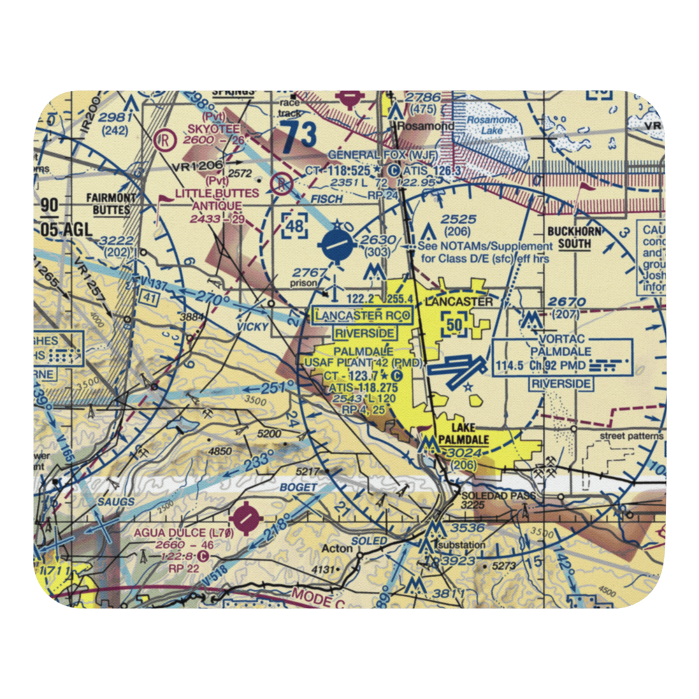 Quartz Hill Airport (RZH) VFR Sectional Mouse Pad 