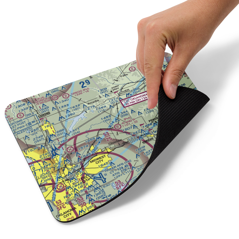 R and R Airport (9OK9) VFR Sectional Mouse Pad 