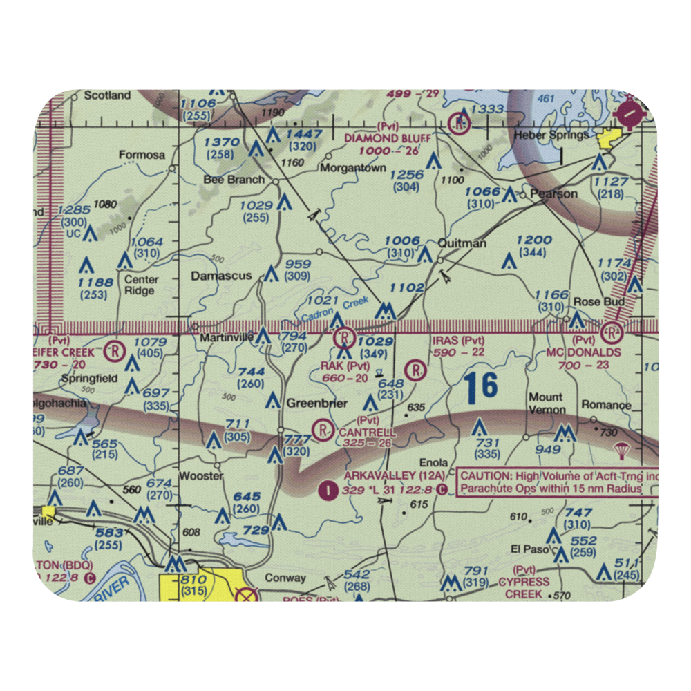 Rak Airport (20AR) VFR Sectional Mouse Pad 