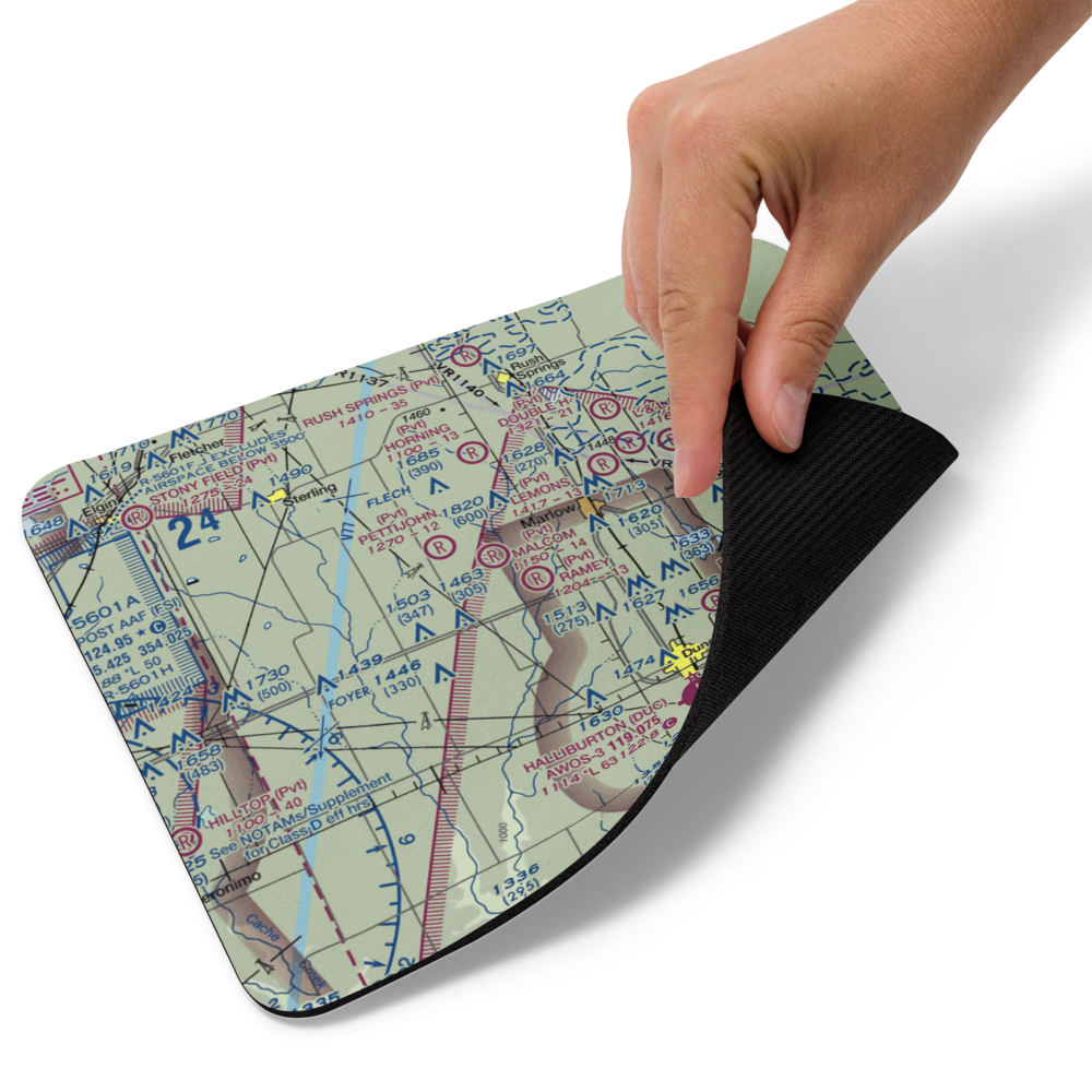 Ramey 1 Airport (0OK8) VFR Sectional Mouse Pad 