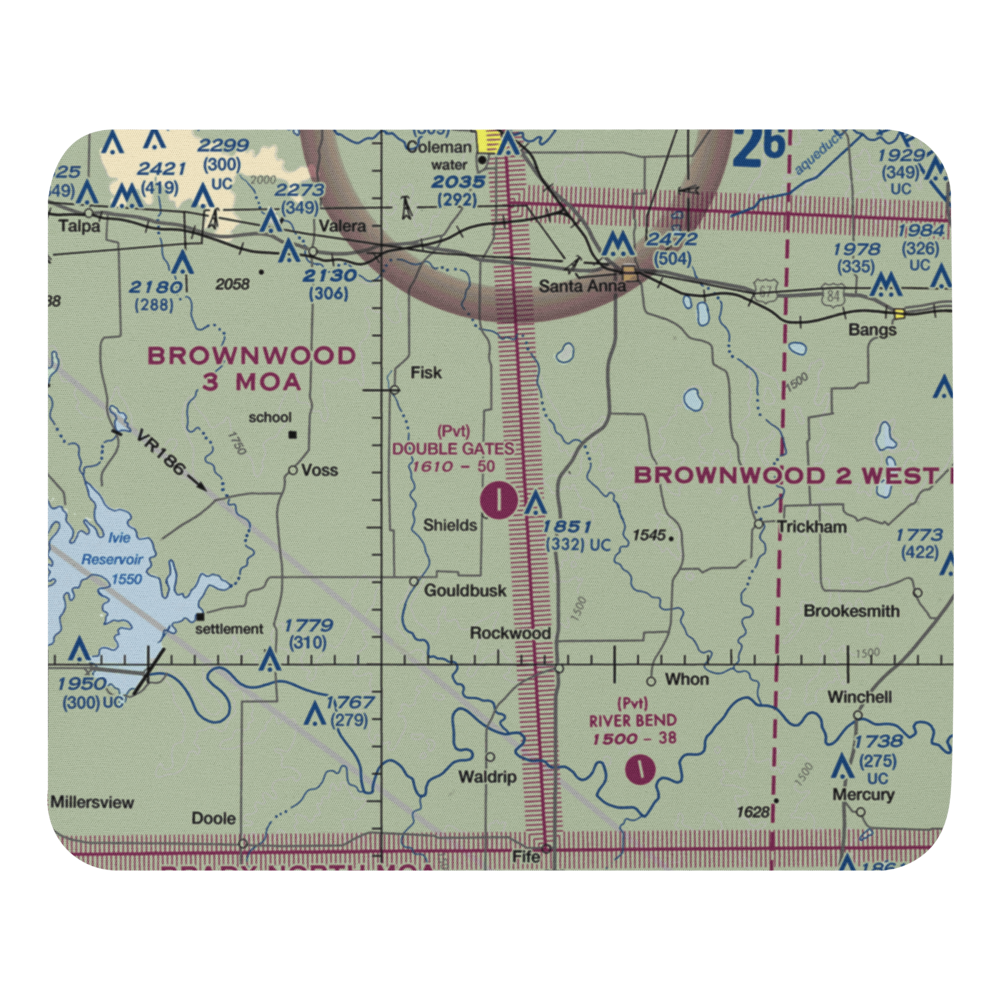 Ranch at Double Gates Airport (88XS) VFR Sectional Mouse Pad 