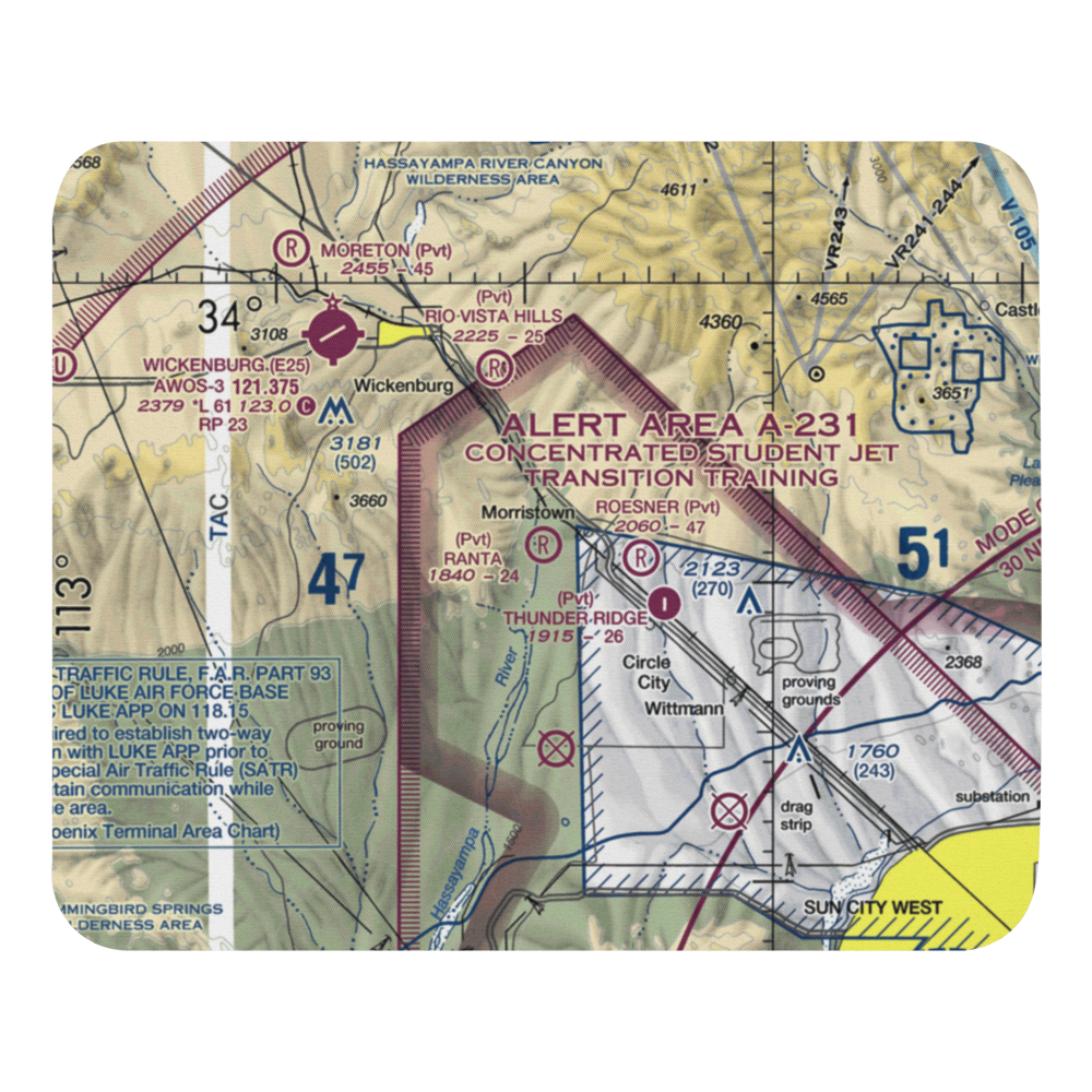 Ranta Strip (12AZ) VFR Sectional Mouse Pad 