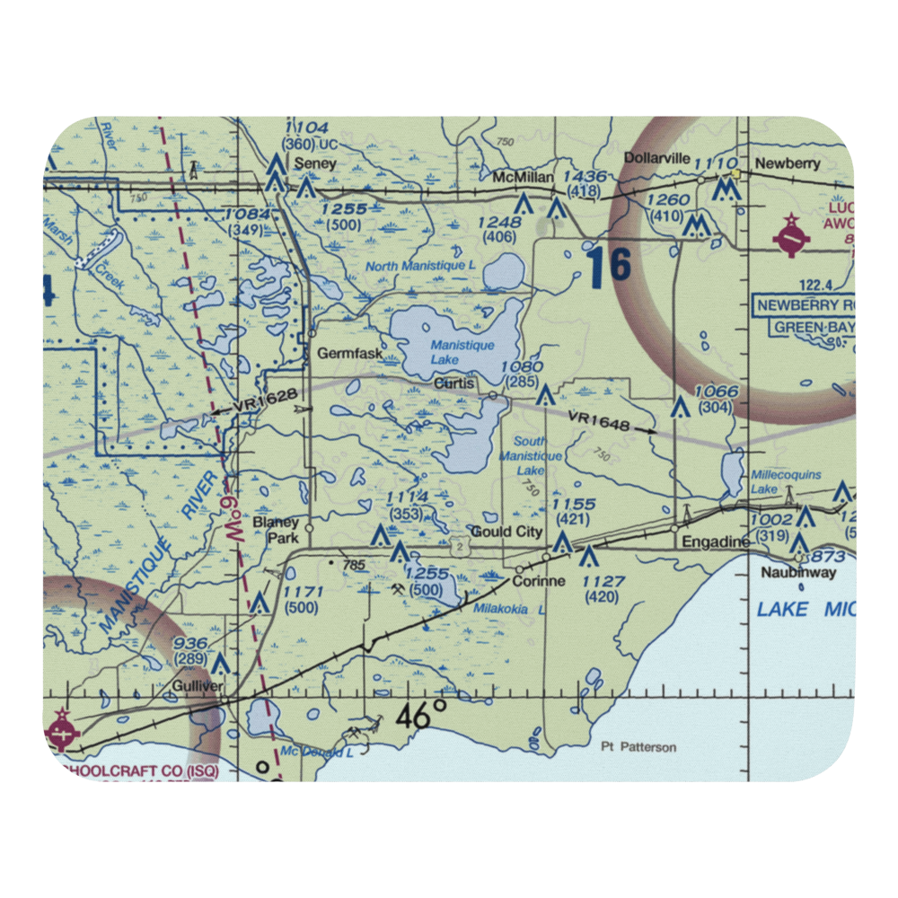 Read Seaplane Base (MI03) VFR Sectional Mouse Pad 
