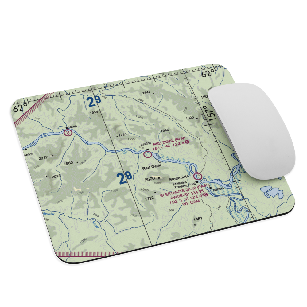 Red Devil Airport (RDV) VFR Sectional Mouse Pad 