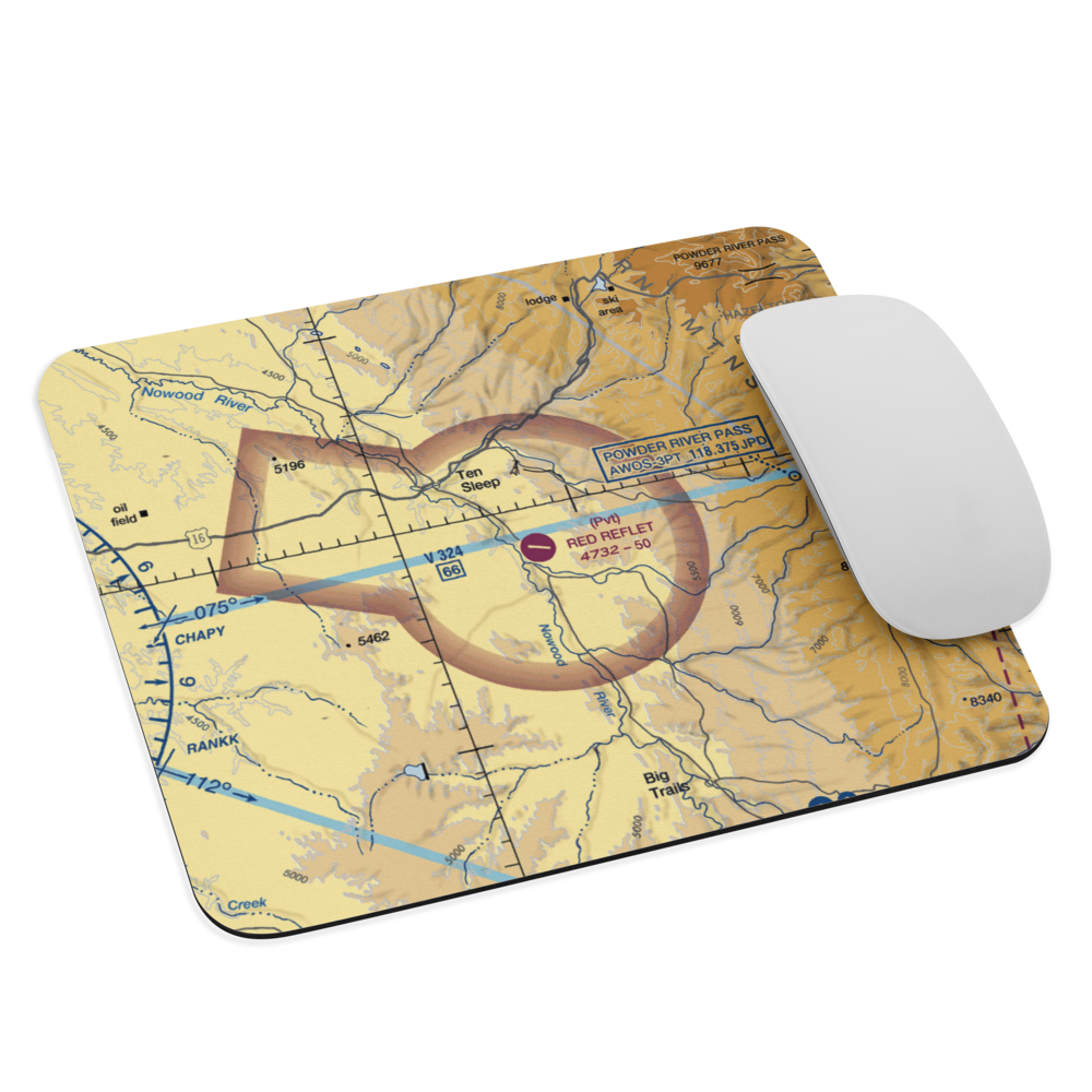 Red Reflet Ranch Airport (WY00) VFR Sectional Mouse Pad 