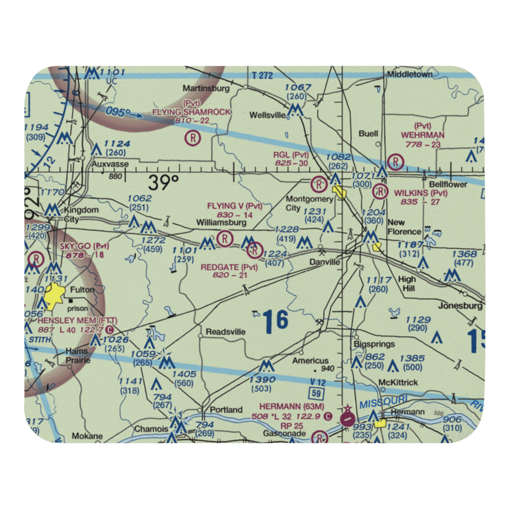 Redgate Ranch Airport (11MO) VFR Sectional Mouse Pad 
