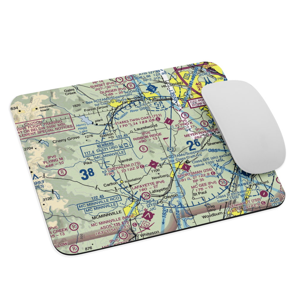 Ribbon Ridge Airport (73OR) VFR Sectional Mouse Pad 