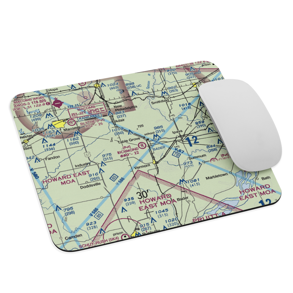 Richmond Airport (IL54) VFR Sectional Mouse Pad 