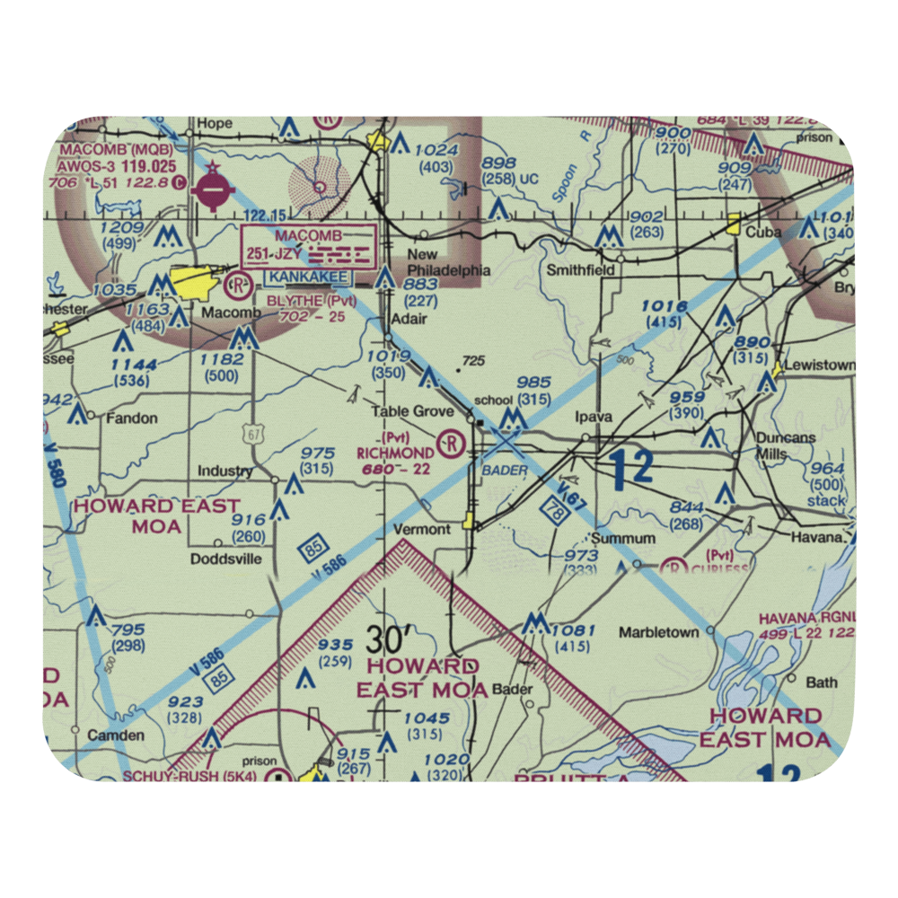 Richmond Airport (IL54) VFR Sectional Mouse Pad 