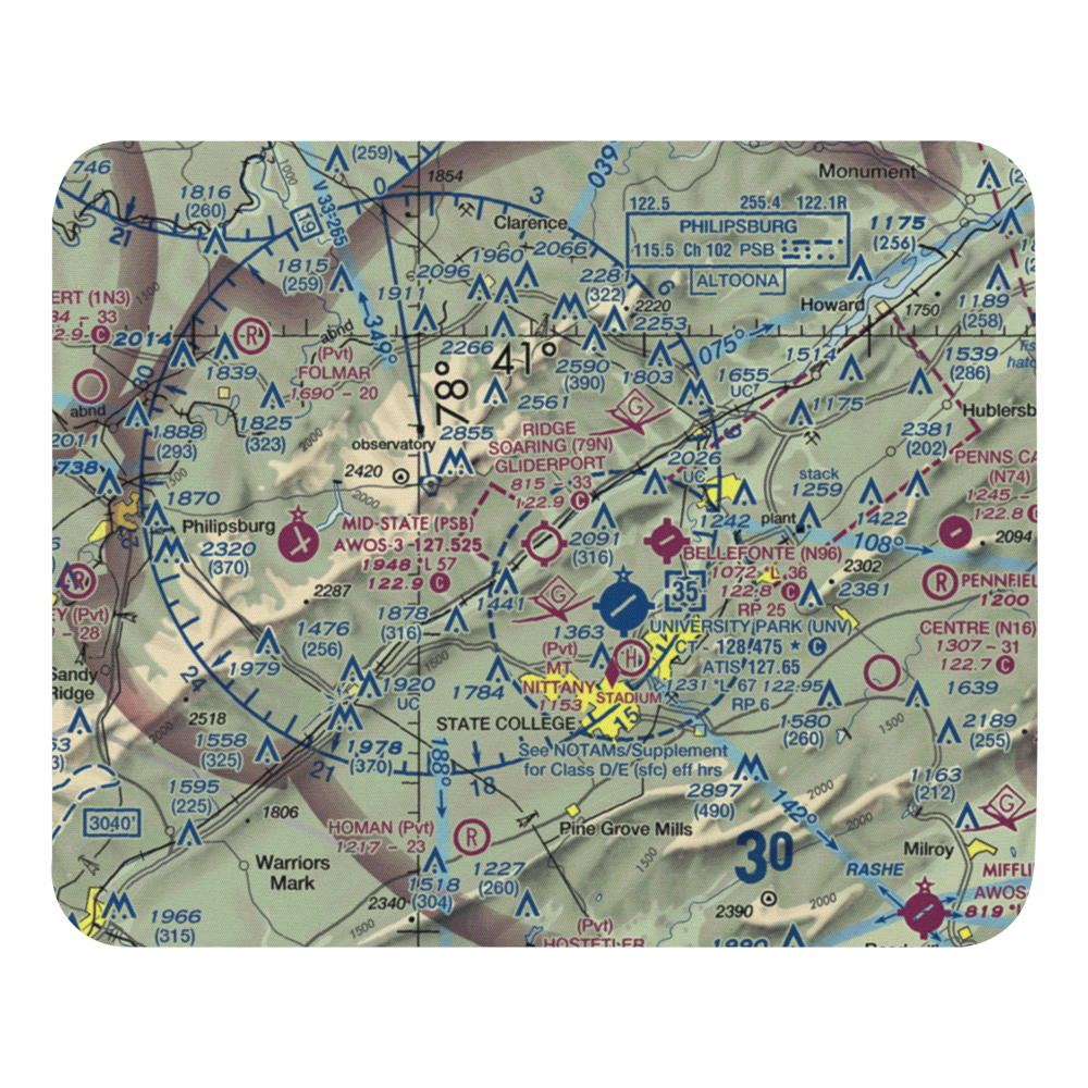 Ridge Soaring Gliderport (79N) VFR Sectional Mouse Pad 
