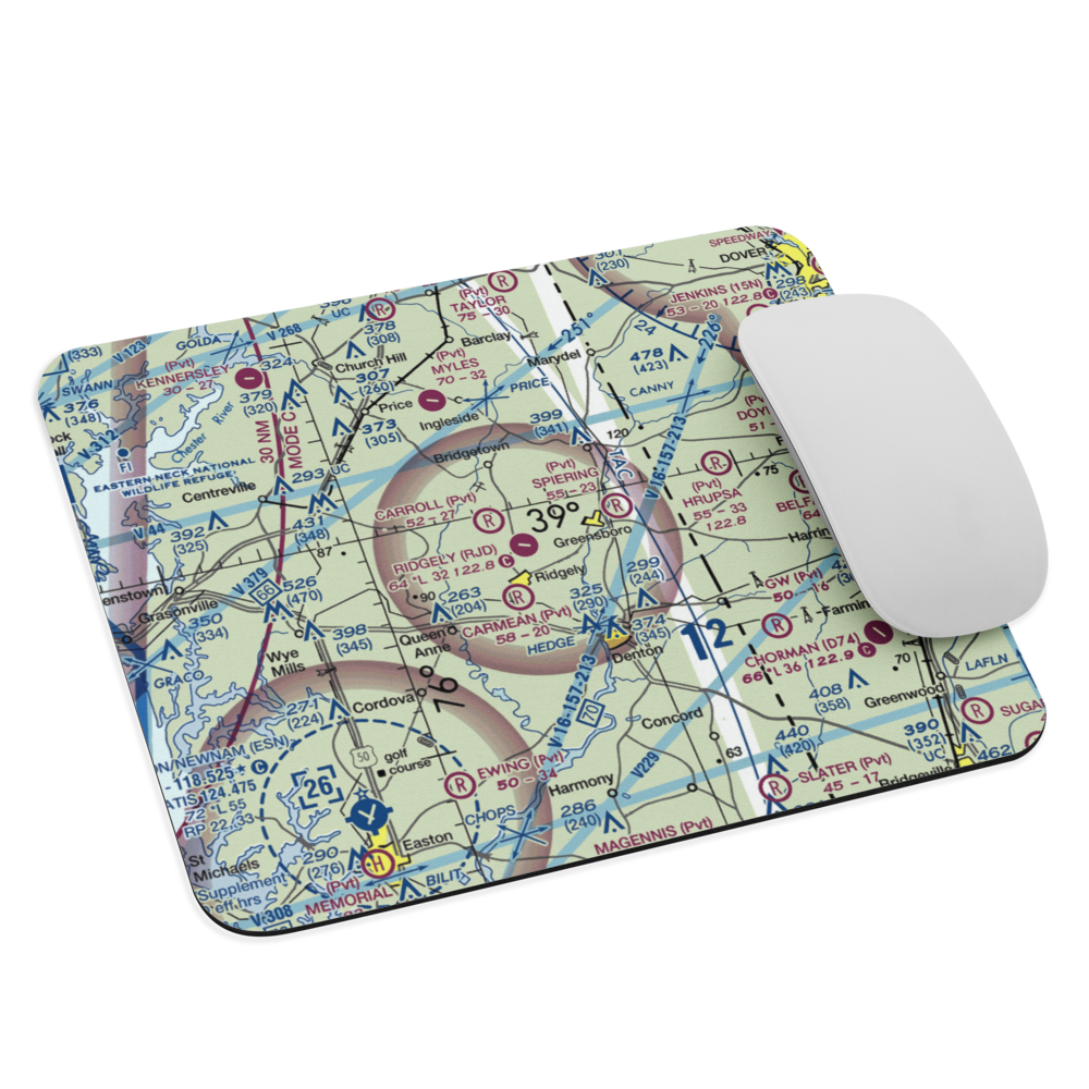 Ridgely Airpark (RJD) VFR Sectional Mouse Pad 