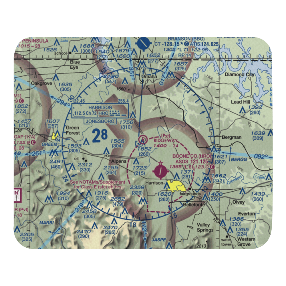Ridgeway Field (3AR2) VFR Sectional Mouse Pad 