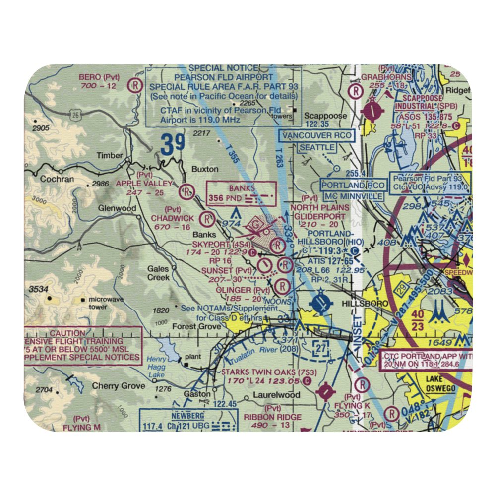 Rieben Airport (OG02) VFR Sectional Mouse Pad 