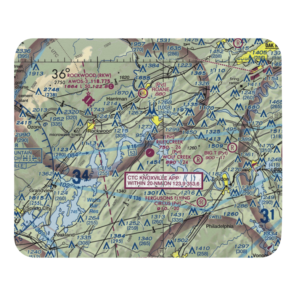 Riley Creek Airport (12TN) VFR Sectional Mouse Pad 