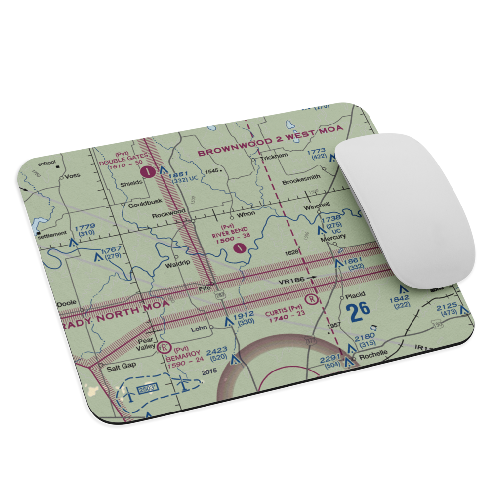 River Bend Ranch Airport (94TX) VFR Sectional Mouse Pad 
