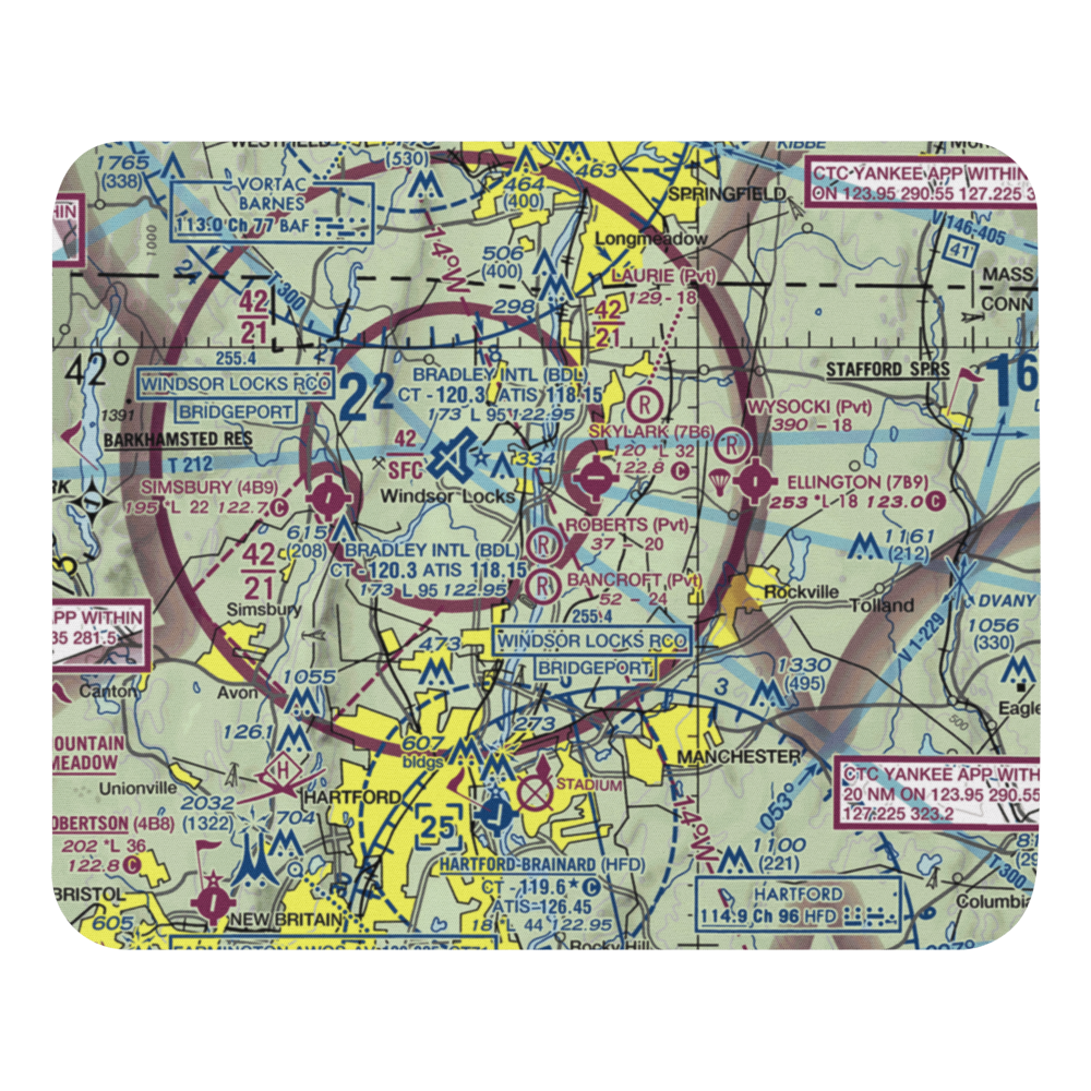 Roberts Farm Airport (CT85) VFR Sectional Mouse Pad 