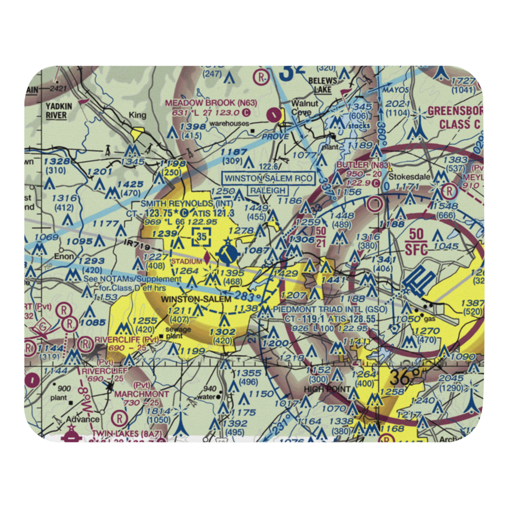 Robertson Field (NC63) VFR Sectional Mouse Pad 