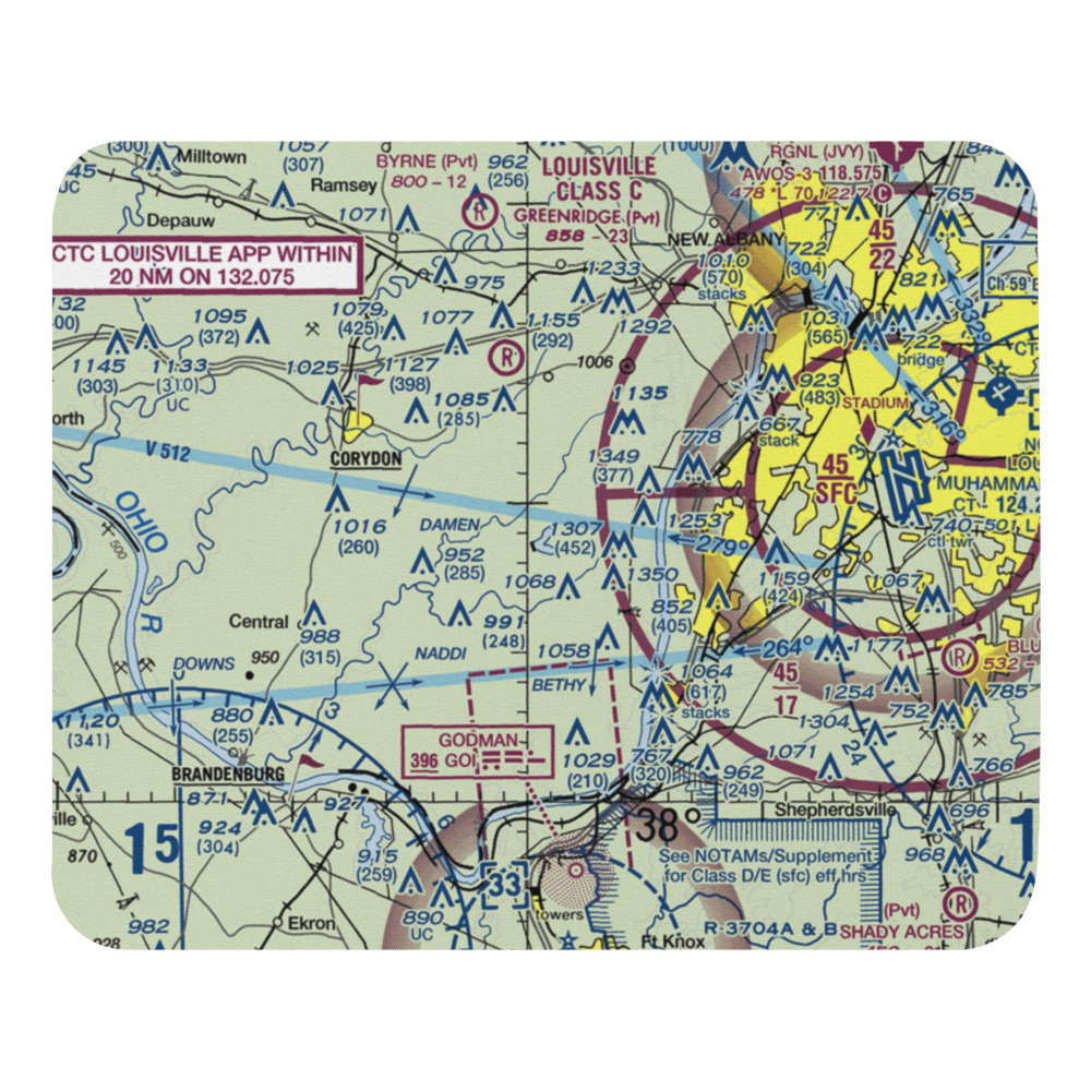 Robinson Airpark (1IN4) VFR Sectional Mouse Pad 