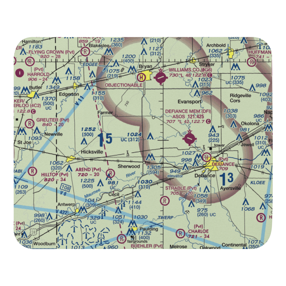 Rogers Private Airport (5OI9) VFR Sectional Mouse Pad 