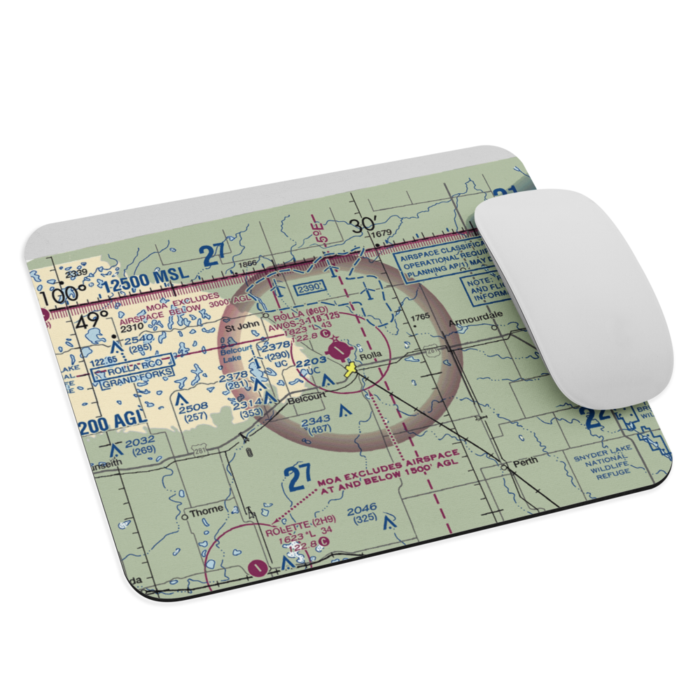 Rolla Municipal Airport (06D) VFR Sectional Mouse Pad 