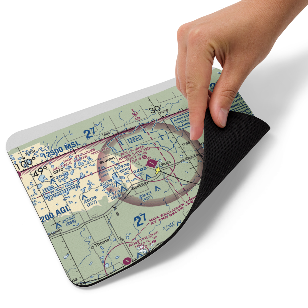 Rolla Municipal Airport (06D) VFR Sectional Mouse Pad 