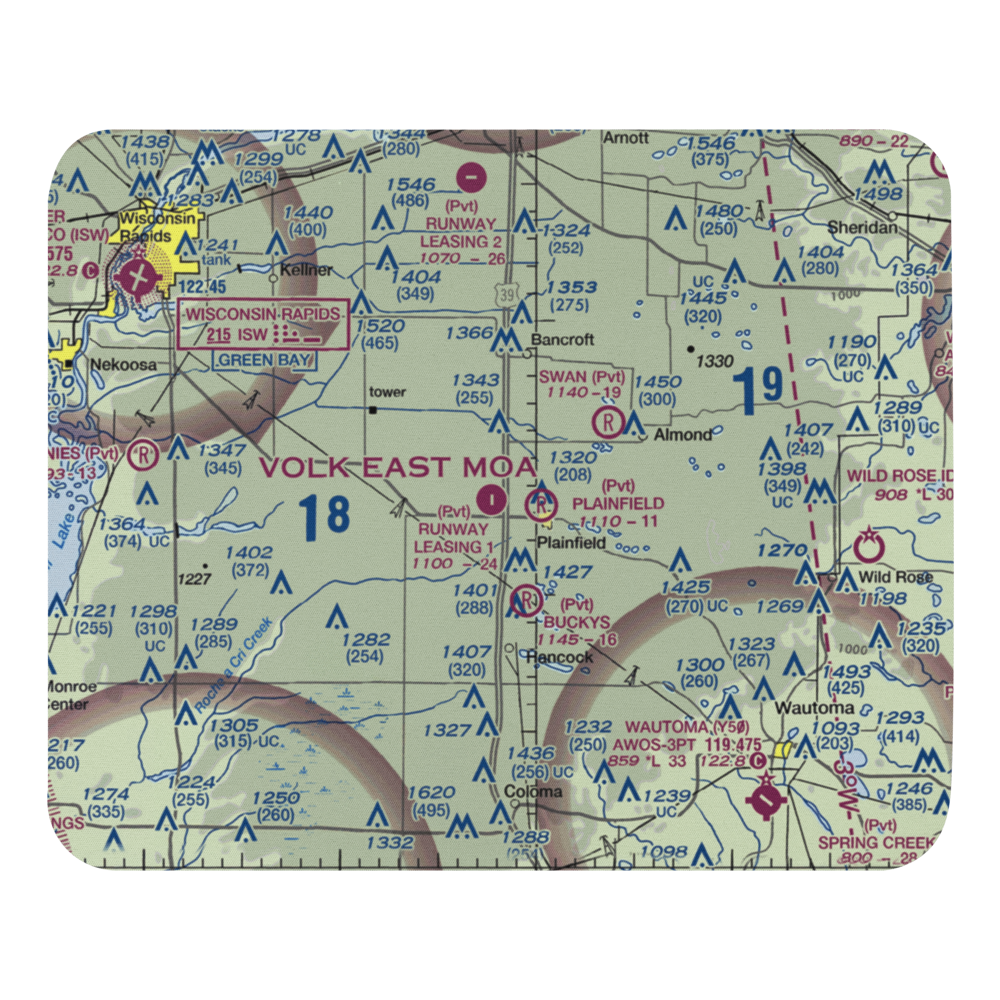Runway Leasing Inc Nr 1 Airport (8WI2) VFR Sectional Mouse Pad 