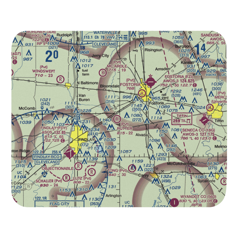 Rutter Airport (OA04) VFR Sectional Mouse Pad 