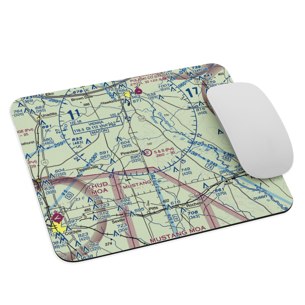 S&S Flying Service Airport (44GA) VFR Sectional Mouse Pad 