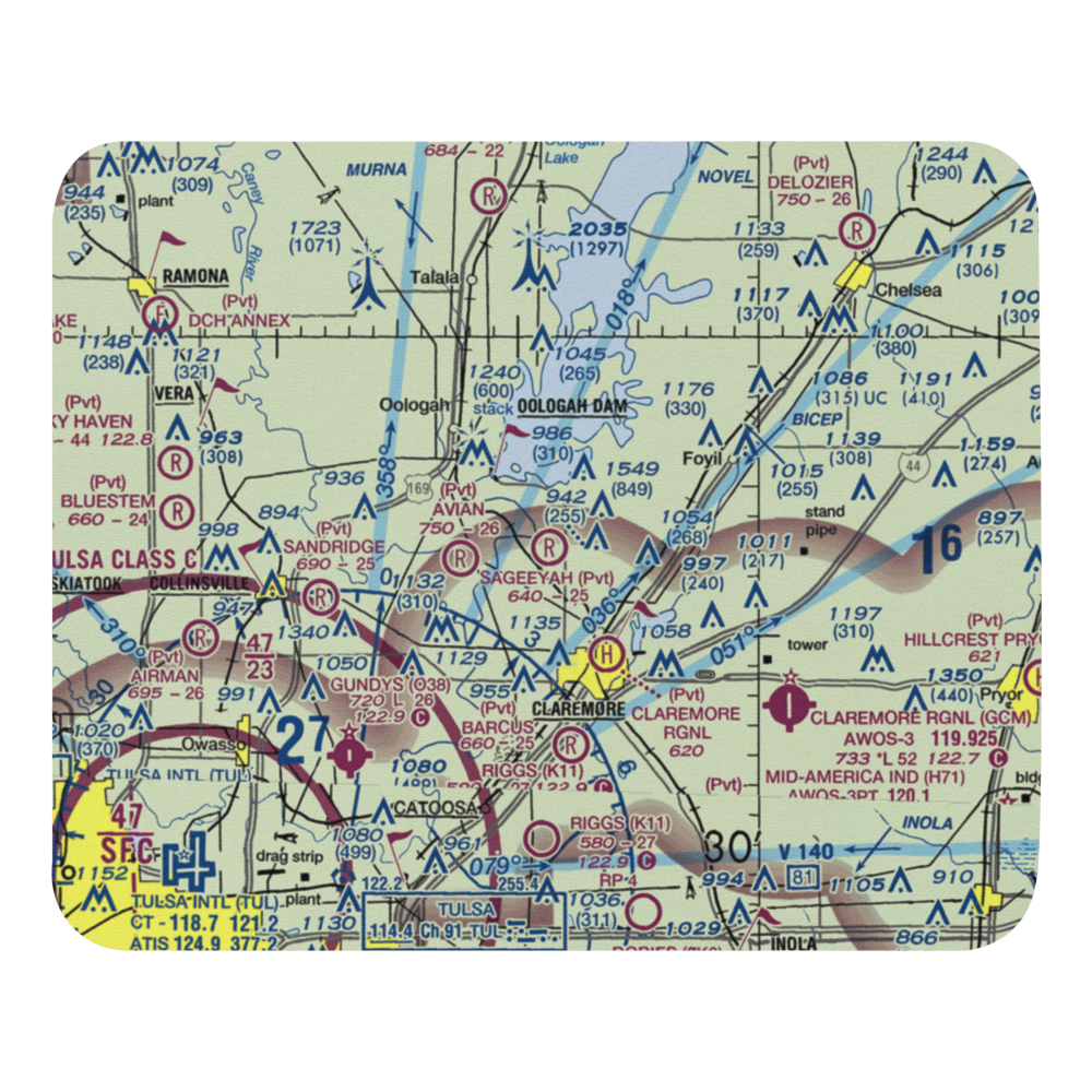 Sageeyah Airfield (OK20) VFR Sectional Mouse Pad 
