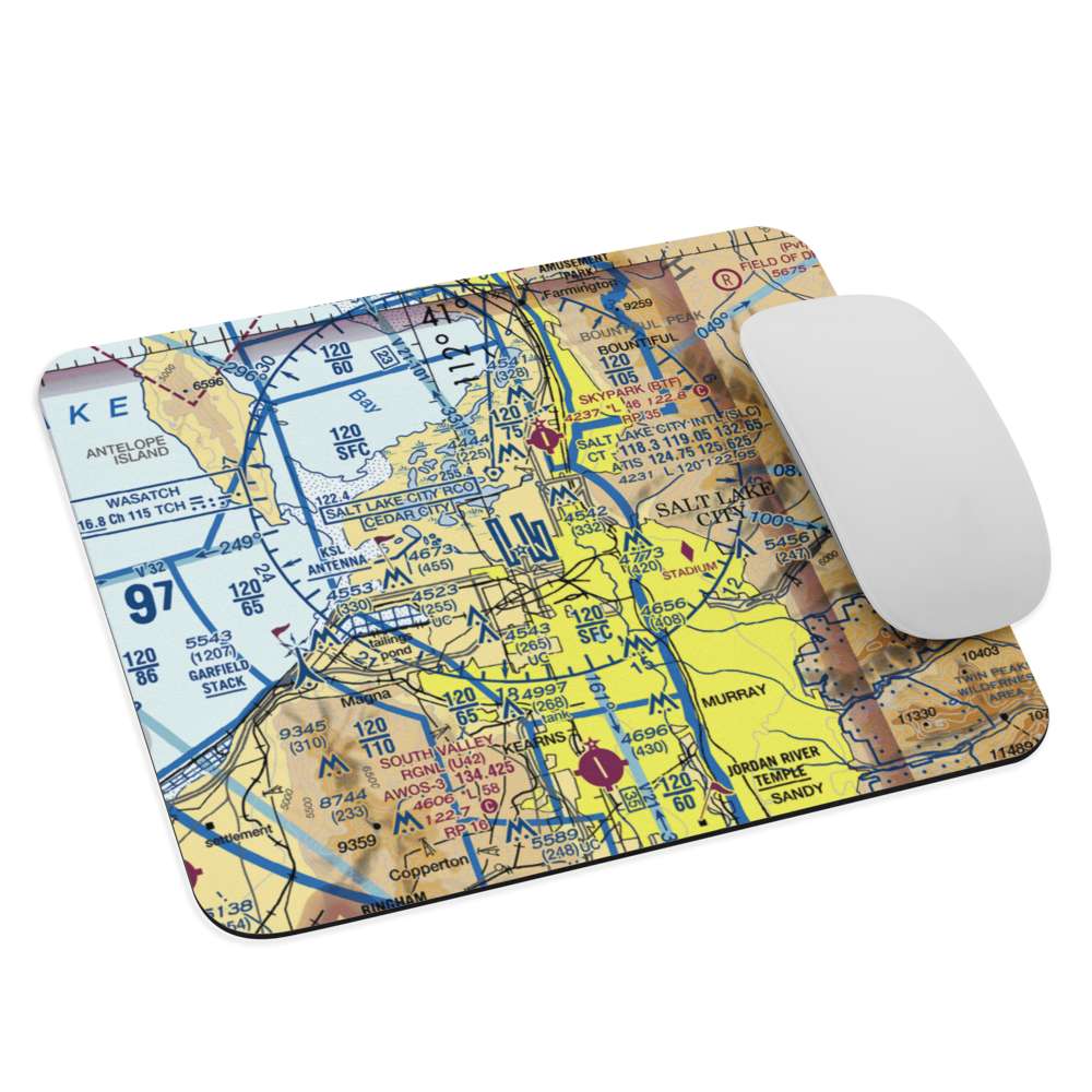 Salt Lake City International Airport (SLC) VFR Sectional Mouse Pad 