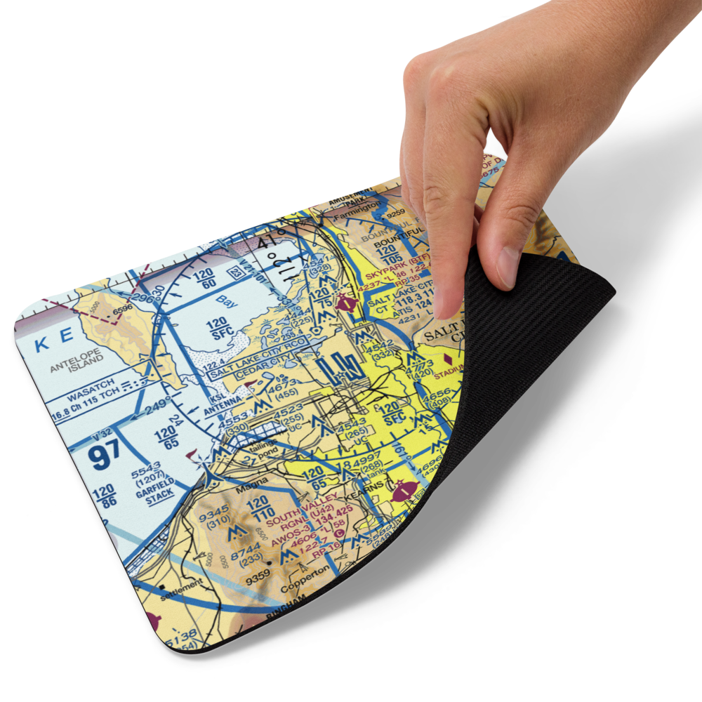Salt Lake City International Airport (SLC) VFR Sectional Mouse Pad 