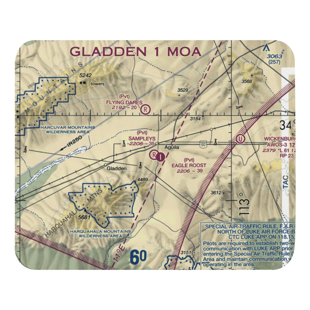Sampley's Airport (28AZ) VFR Sectional Mouse Pad 