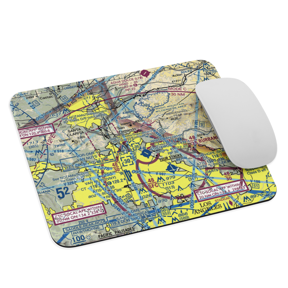 San Fernando Airport (SFR) VFR Sectional Mouse Pad 