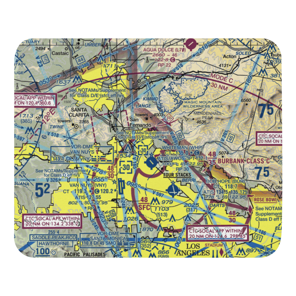 San Fernando Airport (SFR) VFR Sectional Mouse Pad 