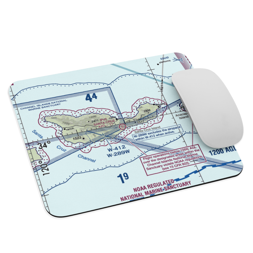 Santa Cruz Ranch Airstrip (44CA) VFR Sectional Mouse Pad 