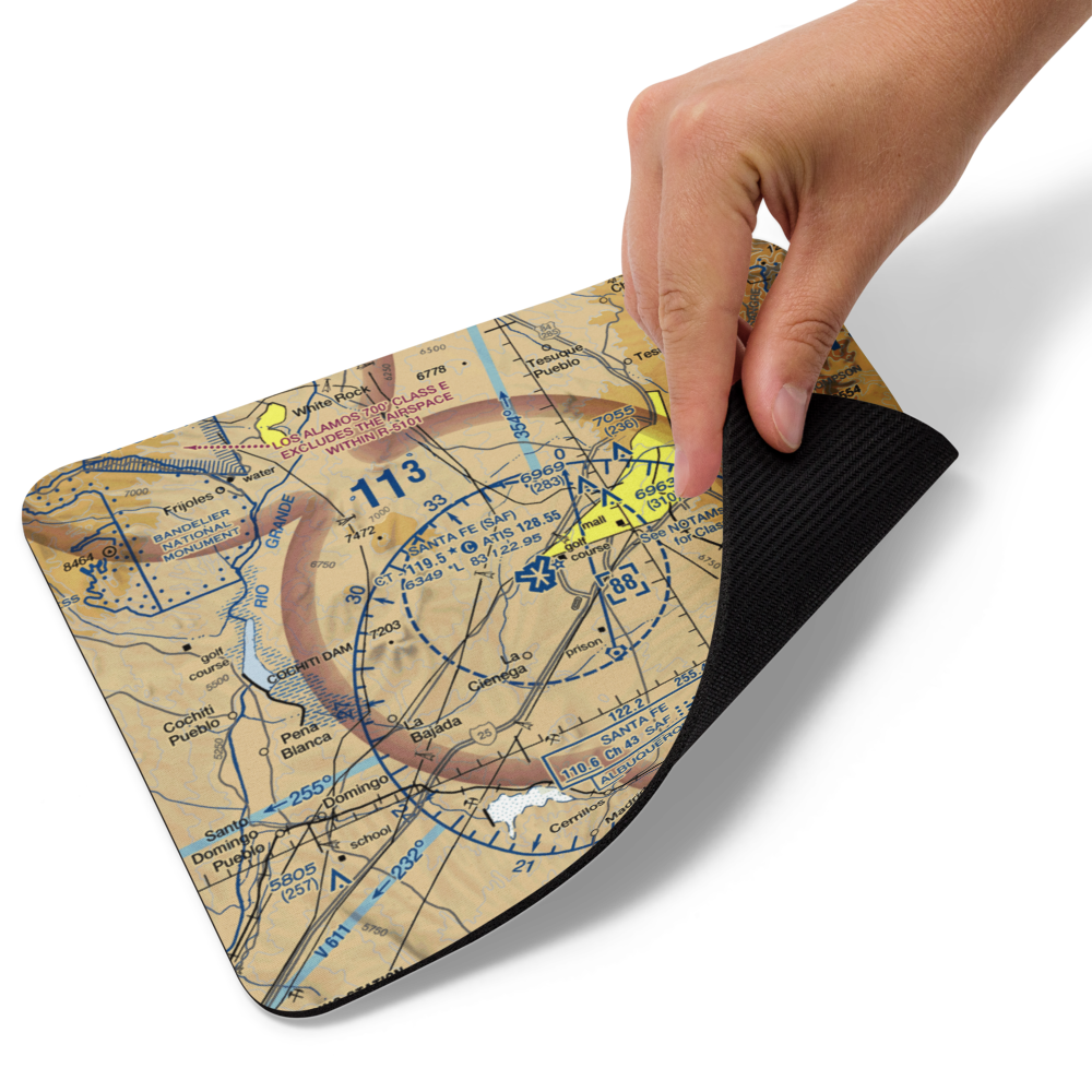 Santa Fe Municipal Airport (SAF) VFR Sectional Mouse Pad 