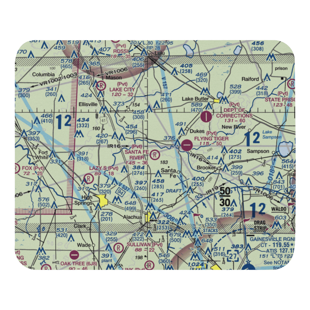Santa Fe River Ranch Airport (FA62) VFR Sectional Mouse Pad 