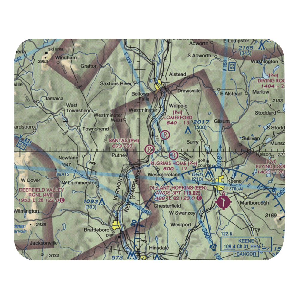 Santa's Airport (VT06) VFR Sectional Mouse Pad 
